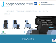 Tablet Screenshot of independencemobility.co.uk